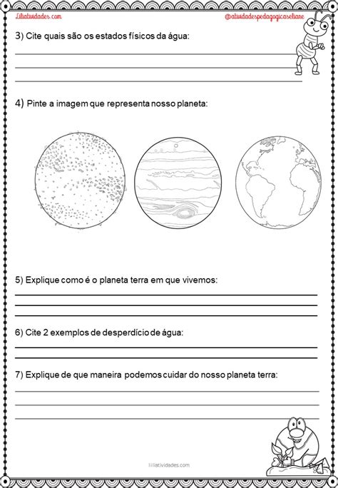 Escola Saber Atividades Sobre O Terra