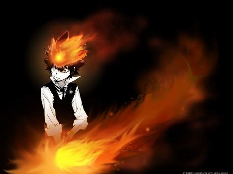 Fire Anime Boy Wallpaper