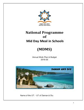 Fillable Online National Programme Of Mid Day Meal In Schools PM