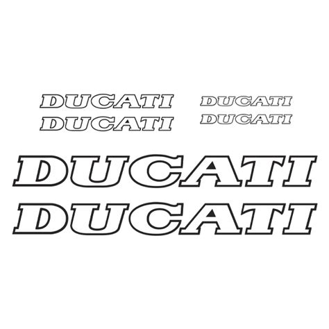 Sticker Set 6X Ducati MuralDecal