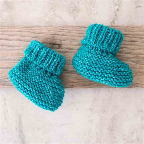 Straight Needle Baby Booties Knitting Pattern - Gina Michele