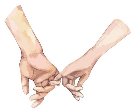 Premium Vector | Watercolor hands, couple holding hands clipart