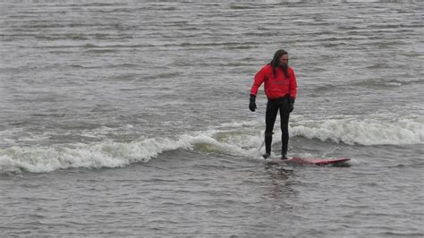 Surfing The Tidal Bore On The River Kent Arnside Bore 21 Feb 2023