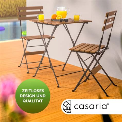 Casaria Gartenm Bel Balkonm Bel Set Tlg Klappbar Fsc Akazie Balkon