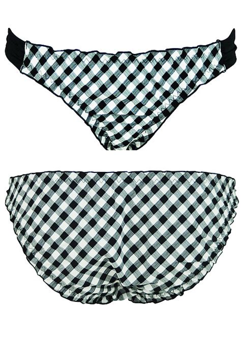 Pour Moi Checkers Tab Bikini Brief Uk Swimwear