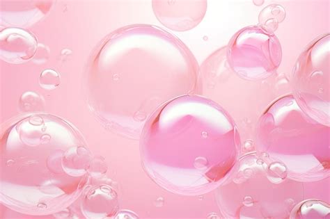 Premium Photo Pink Soap Bubbles Float In The Backdrop