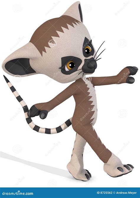 Cute Lemur Toon Figure Stock Illustration Illustration Of Pretty