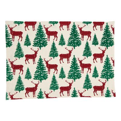 Saro 888 Deer And Trees Placemat