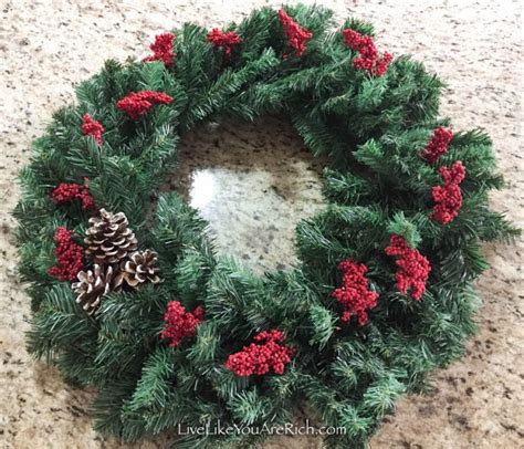 Christmas Holly Berry Wreath - Live Like You Are Rich