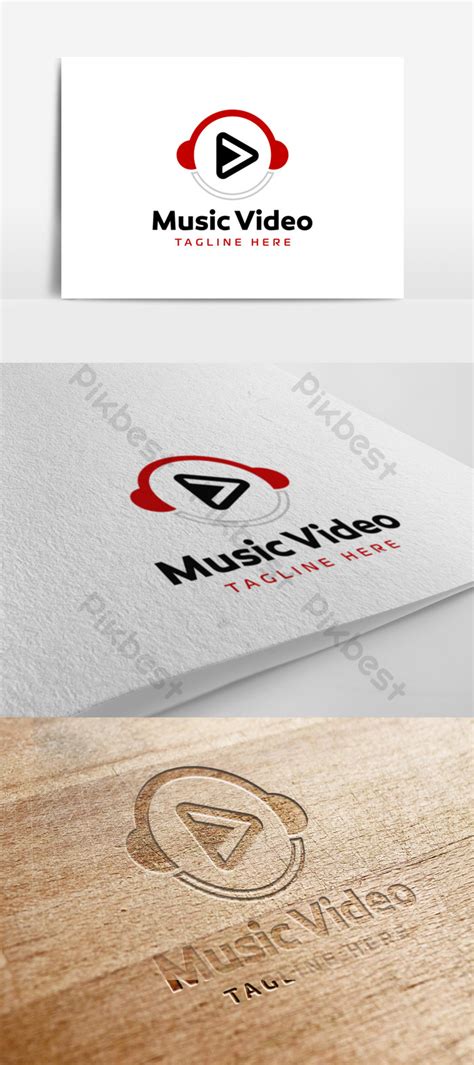 Music Video Logo Design With Headphone PNG Images | AI Free Download ...