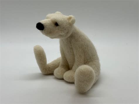 Needle Felted Polar Bear Etsy