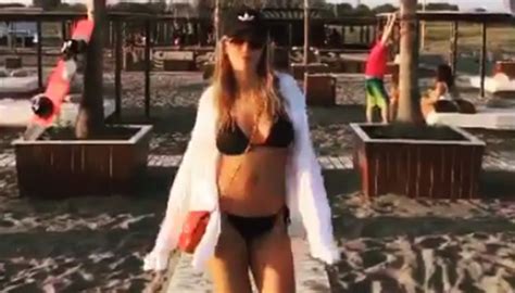 Rita Ora Struts Her Stuff On The Beach In A Bikini Video Bikini