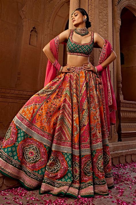 Shop For These Amazing Collections Of Multi Color Blouse And Lehenga