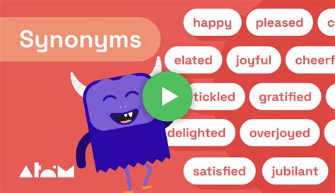 Key Stage 2 English Synonyms Resources And Activities Atom Learning