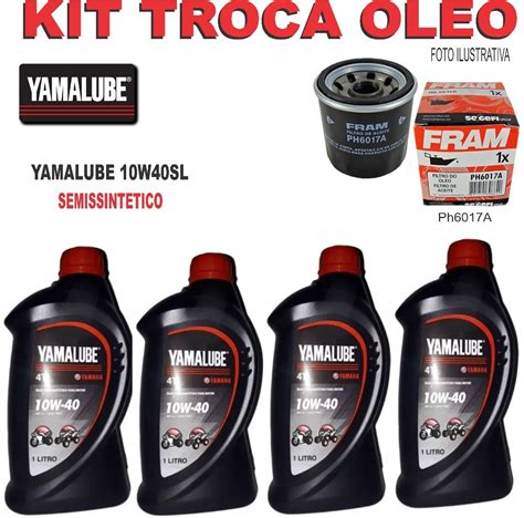 Kit Troca Oleo Yamaha Xvs 950 A Midnight Star Yamalube 10w40 R 182