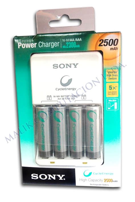 Cargador De Pilas Sony 4 Pilas Aa De 2500 Mah Recargables 19 990