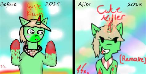 Before And After Of Secretly A Cute Killer By Floofiir On Deviantart