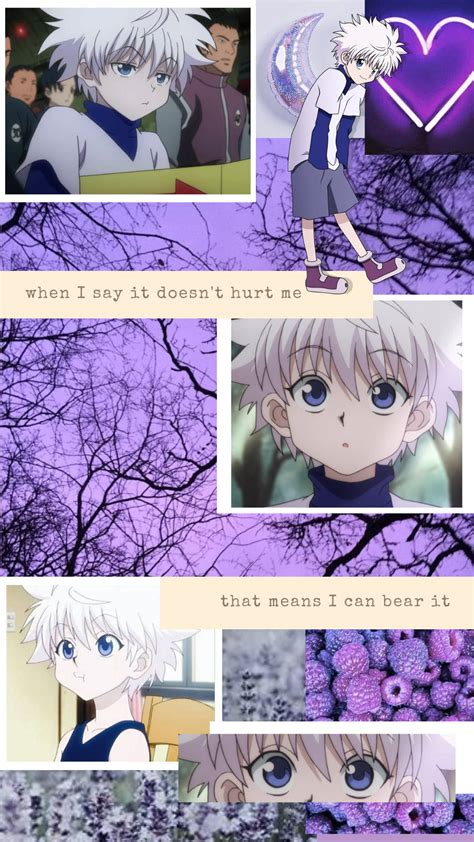 Download Killua Zoldyck Anime Purple Aesthetic Wallpaper