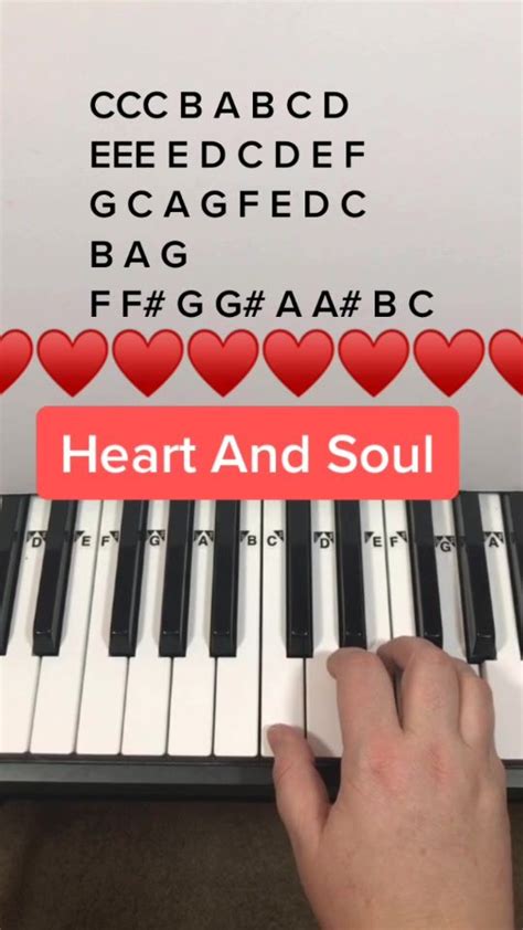 How To Play Heart And Soul On Piano Piano Pianotutorial Piano Songs For Beginners Easy