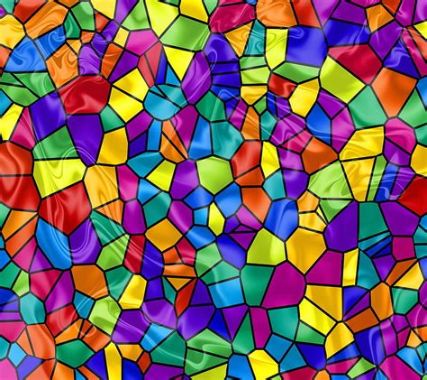 Stained Glass Colorful Glass Mosaic Rainbow Stained HD Wallpaper