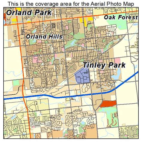 Aerial Photography Map of Tinley Park, IL Illinois