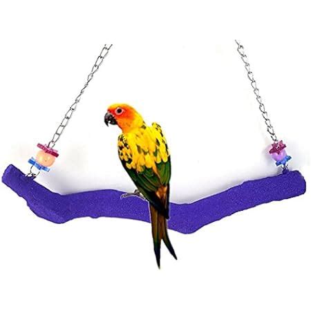 Amazon Parrot Wooden Bird Swing Parakeet Cage Hammock Hanging Toy