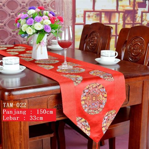 Jual Taplak Meja Table Runner Premium Tema Imlek Sincia Cny Dekorasi Uk