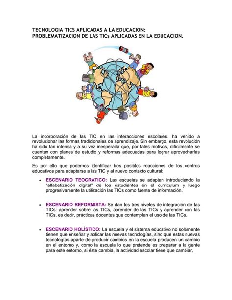 Problematizacion De Las Ti Cs Aplicadas En La Educacion Pdf