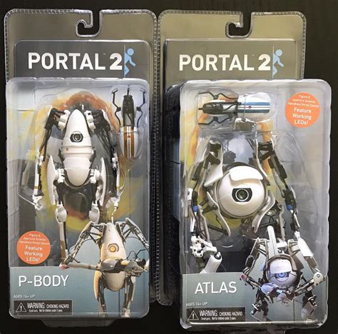 Portal 2 Atlas And P Body Figure Set Neca Valve Steam Brand New