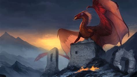 3840x2160 Red Dragon Fantasy 4K ,HD 4k Wallpapers,Images,Backgrounds ...