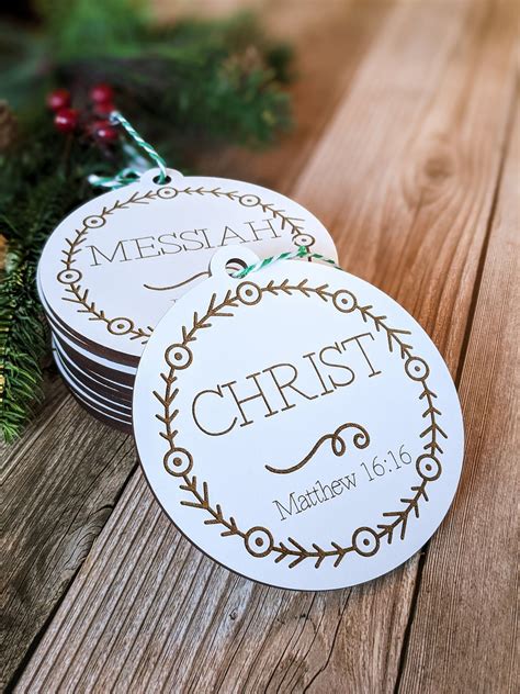 Names Of Christ Ornament Set Jesus Christ Scriptures And Names Of