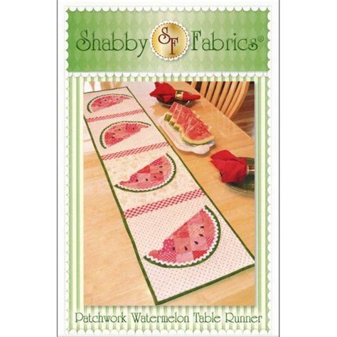 Pattern Patchwork Watermelon Table Runner By Shabby Fabrics Paper