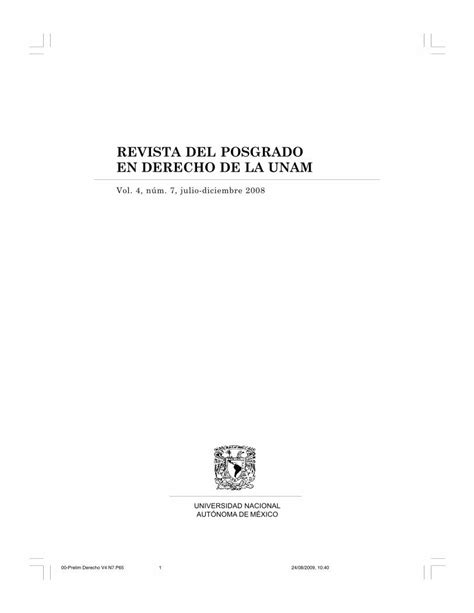 PDF REVISTA DEL POSGRADO EN DERECHO DE LA UNAMderecho Posgrado Unam