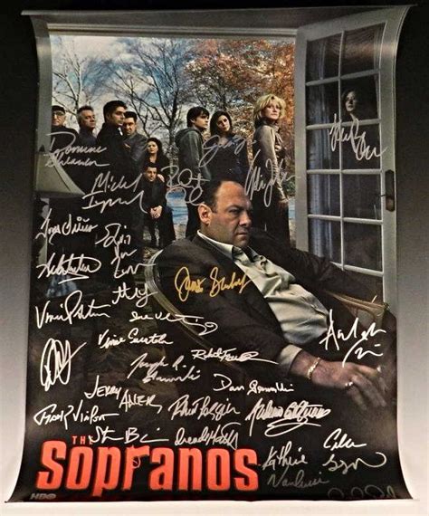 Sopranos Cast Signed Poster