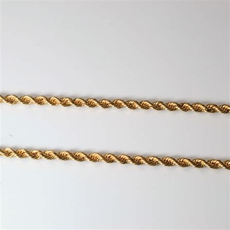 10k Yellow Gold Rope Chain | 18" | — 100 Ways