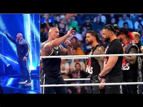 The Rock Return And Confront Roman Reigns And Bloodline In Smackdown