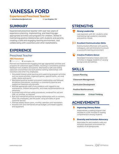 Retired Teacher Resume Examples Guide For