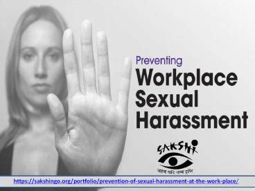 PPT Prevention Of Sexual Harassment At The Work Place PowerPoint