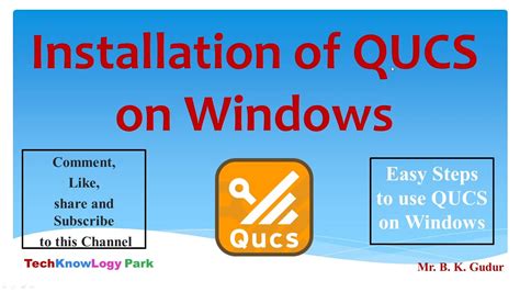 Installation Of QUCS Quite Universal Circuit Simulator On Windows