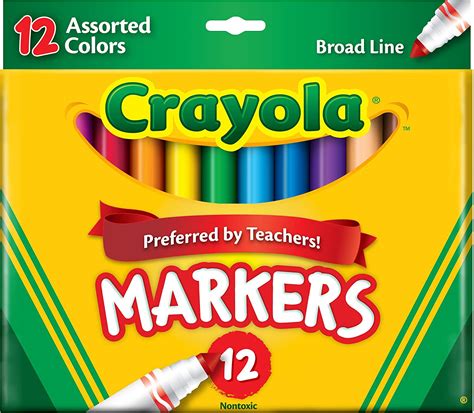 Binney Smith Crayola R Non Washable Markers Broad Line Assorted Classic Colors