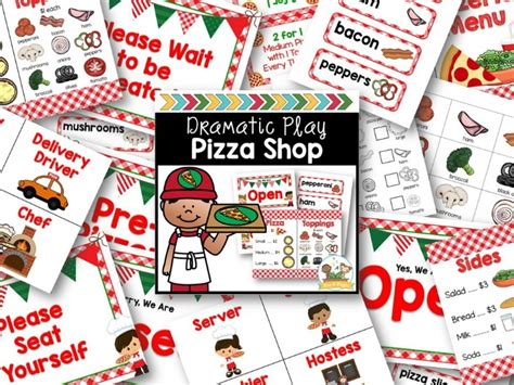 Dramatic Play Pizza Shop Pre K Pages