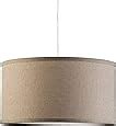 Messina Drum Pendant Ceiling Light Natural Linen Shade Linea Di