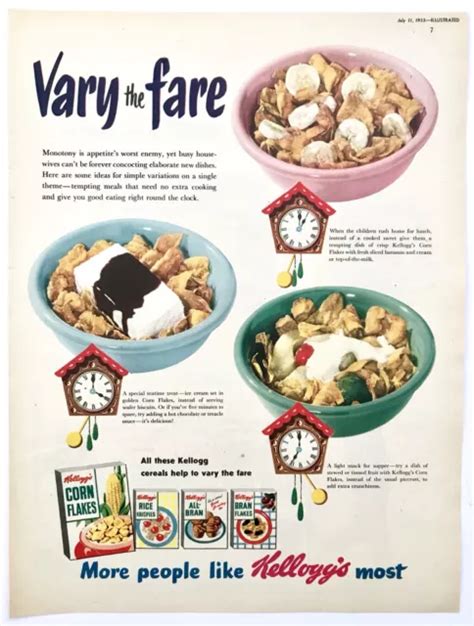 Kellogg S Corn Flakes Vintage Magazine Advert July Cereal