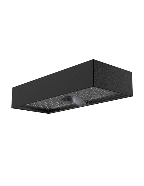 Applique LED A Carica Solare 800 Lumen Con Rilevatore Di Movimento Nero