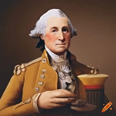 Depiction Of George Washington Eating At Mcdonalds On Craiyon