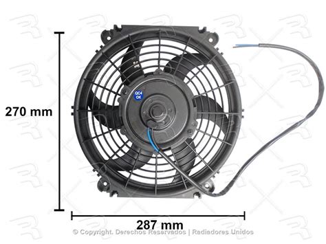 MOTOVENTILADOR COMPLETO UNIVERSAL 10 PLG 12V SENCILLO RUNSA Autopartes