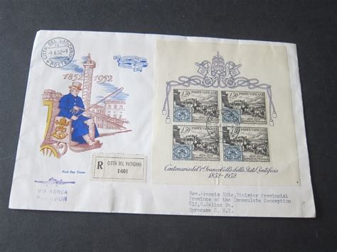 Vatican Sc A Fdc Europe Vatican City General Issue Stamp