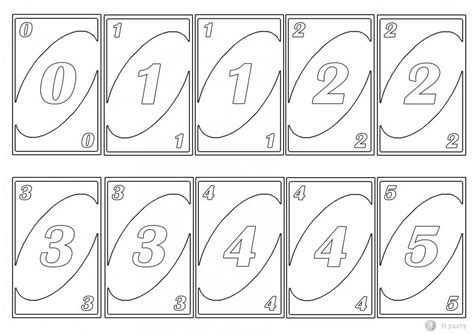 Coloring Pages Uno Card 37 Pcs Download Or Print For Free 6163