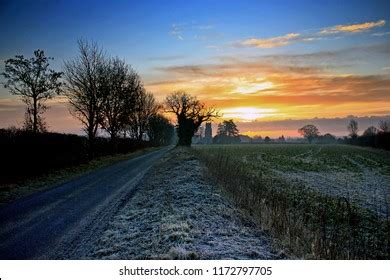 English Village Winter Dawn Stock Photo 1172797705 | Shutterstock