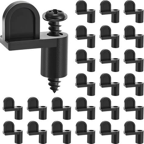 Blulu 24 Pack 3/8 in Nylon Window Screen Clip with Screws Offset Clips